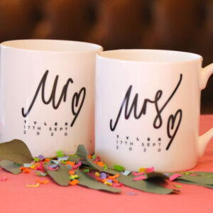 Personalised Mr & Mrs Wedding Anniversary China Mug