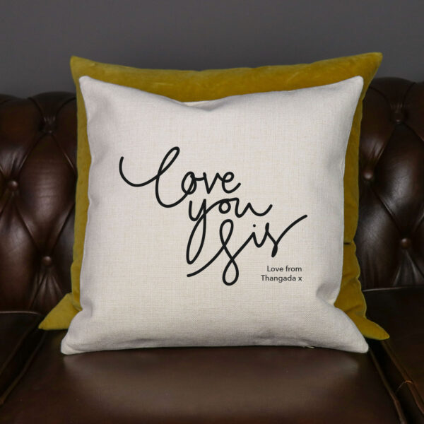 Personalised Love You Sis Cushion